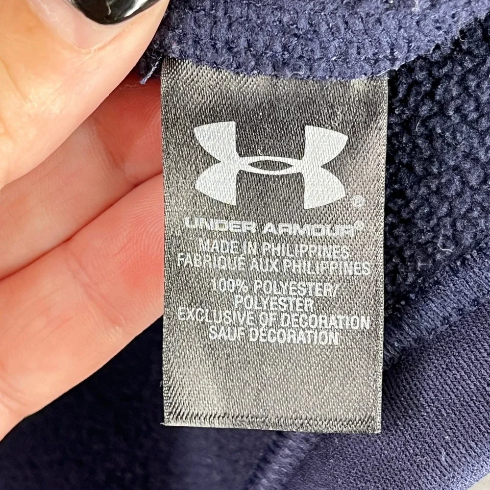 Under Armour Full Zip Track Jacket Mens S Fleece Lined Mock Neck Active Training